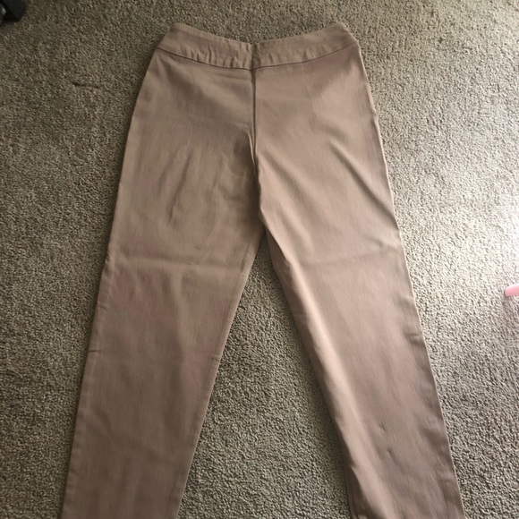 NWOT 2pc FlatterFit Ankle Pants w/ Vest - Mocha - Picture 7 of 9